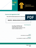 Carrera de Ingeniería Civil: Grupo: Resolucion de Examen T1