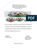 Plan de estrategia de educación sexual para prevenir enfermedades de transmisión sexual del virus del papiloma humano