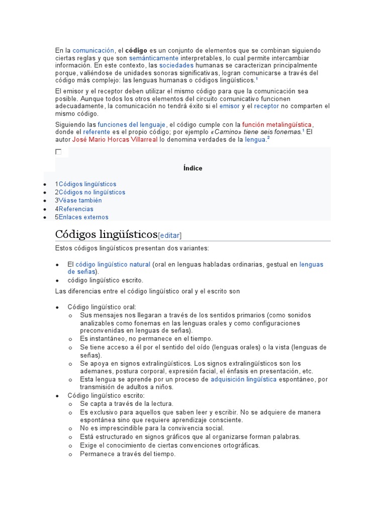 CODIGO | PDF | Comunicación | Lingüística