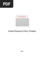 Incident Response Policy Template v1.0