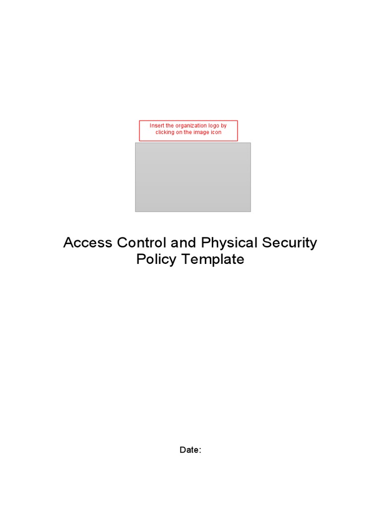 Access Control and Physical Security Policy Template v1.0 PDF