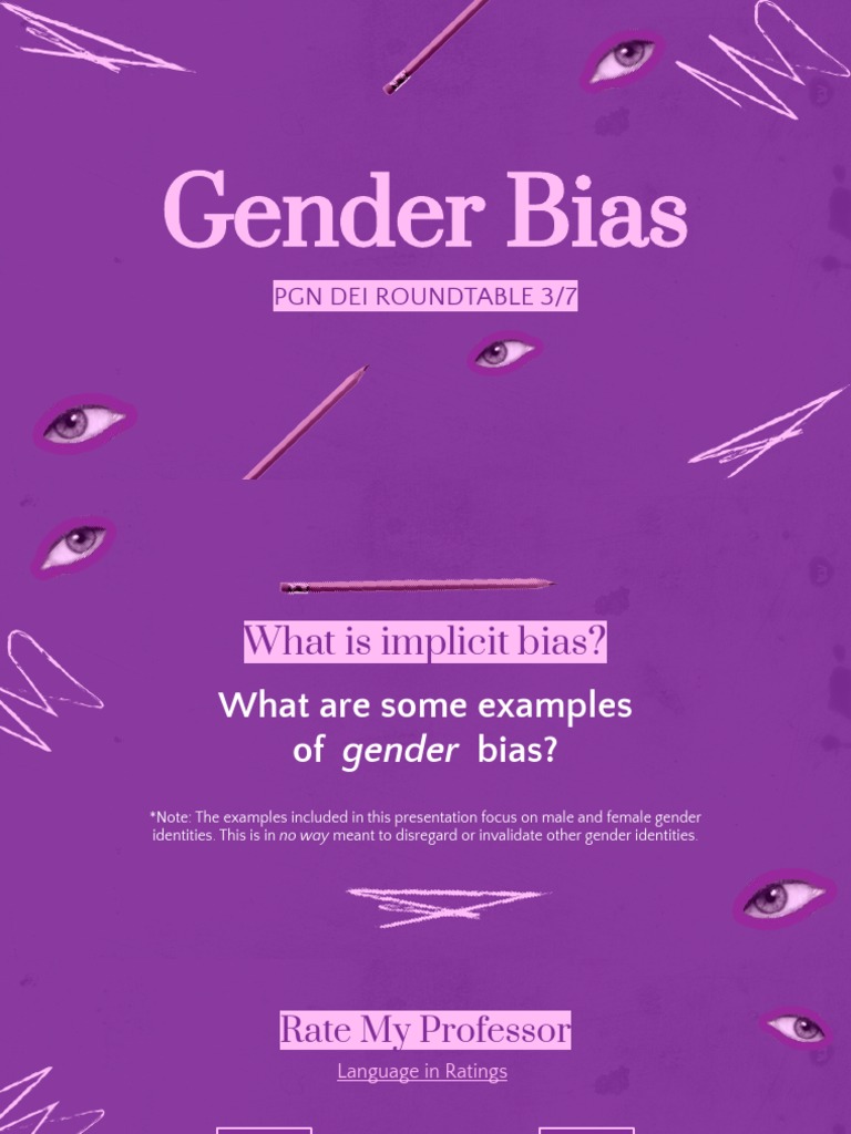 pgn gender bias PDF Bias Gender Studies