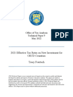 2021 Effective Tax Rates On New Investment For OECD Countries