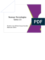 Tarea 13 - Nuevas Tecnologías - Juan Alfredo Campo González..Xlsl