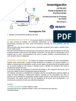 Investigación T04 sobre herramientas y equipos de corte manuales y automáticos