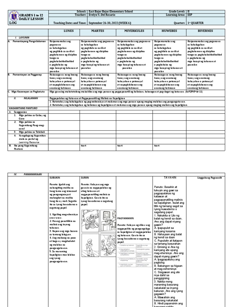 DLL - Esp 2 - Q2 - W6-9-26-22 | PDF