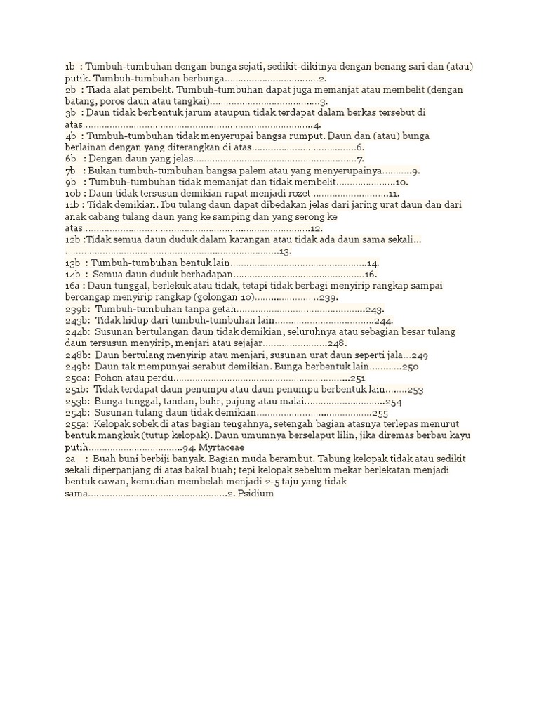 Plant Identification Key PDF