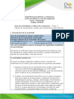 Guia de Actividades y Rúbrica de Evaluación - Unidad 2 - Tarea 3 - Cálculo de Coordenadas y Análisis de Levantamientos Planimétricos