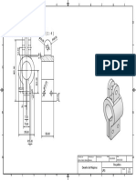 Braadeira de alumínio projetada em CAD 2D