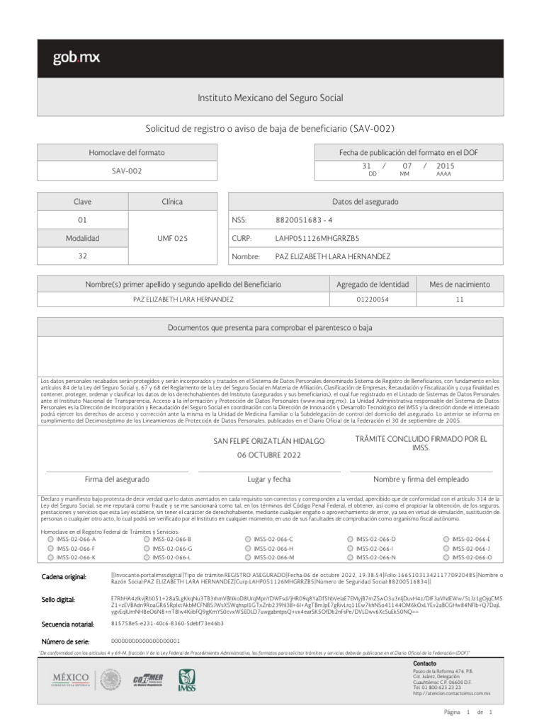 Solicitud Imss | PDF | Privacidad de la información | Gobierno