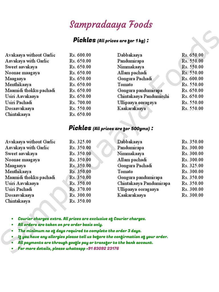 Pickles PDF Condiments Food And Drink