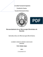 Reconocimiento de Un Microscopio Electrónico de Barrido - Carlos David Gonzales Lorenzo