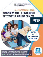 Curso Estrategias Comprensión Textos y Oralidad - Centro Extensión Pedagógico San Marcelo