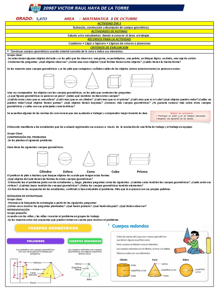 23 SETIEMBRE Matematica | PDF | Geometría | Formas geométricas
