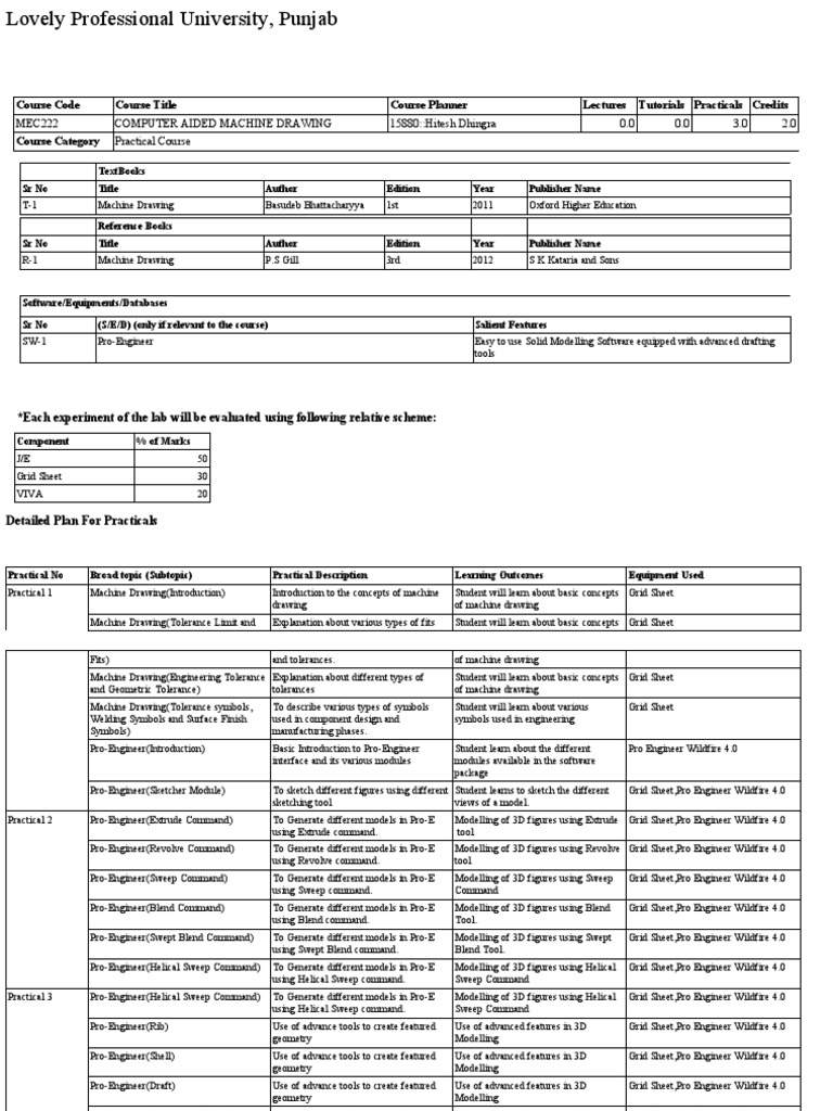 Mec222 Computer Aided Machine Drawing Download Free Pdf 3 D