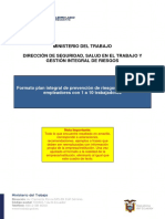 Formato Plan Integral de Prevencion de Riesgos Laborales - V5