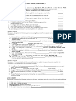 Q1 Past Real and Past Unreal CONDITIONALS WORKSHEET Format