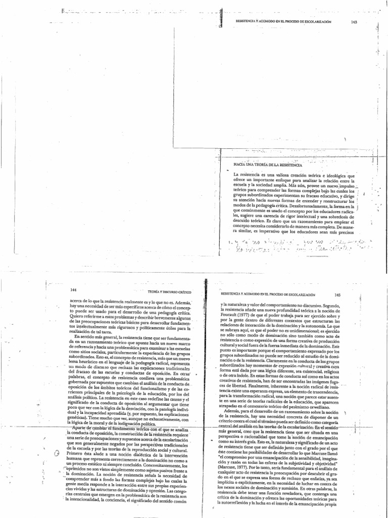 HENRY GIROUX Hacia Una Teoria de La Resistencia PDF