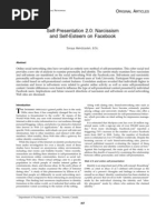Download Self-Presentation 20 - Narcissism and Self-Esteem on Facebook by ryhea1 SN59921698 doc pdf