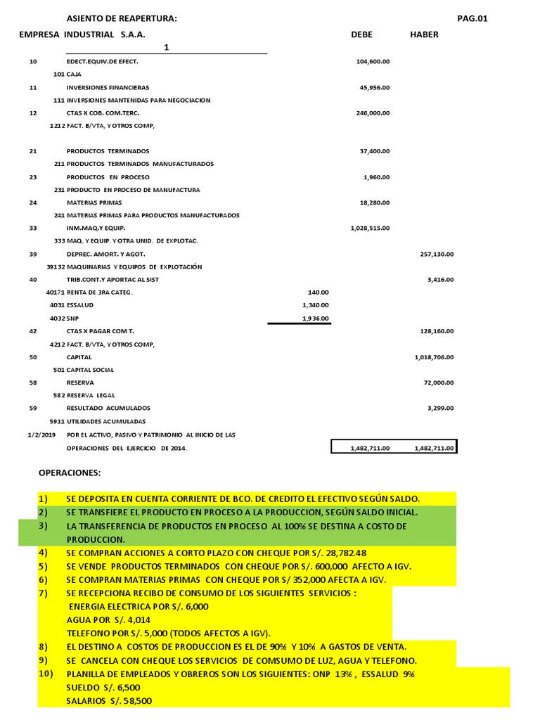 Tarea de Estados Financieros-Alumnos | PDF | Contabilidad | Economias