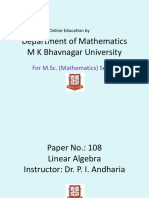 Linear Algebra Unit 1