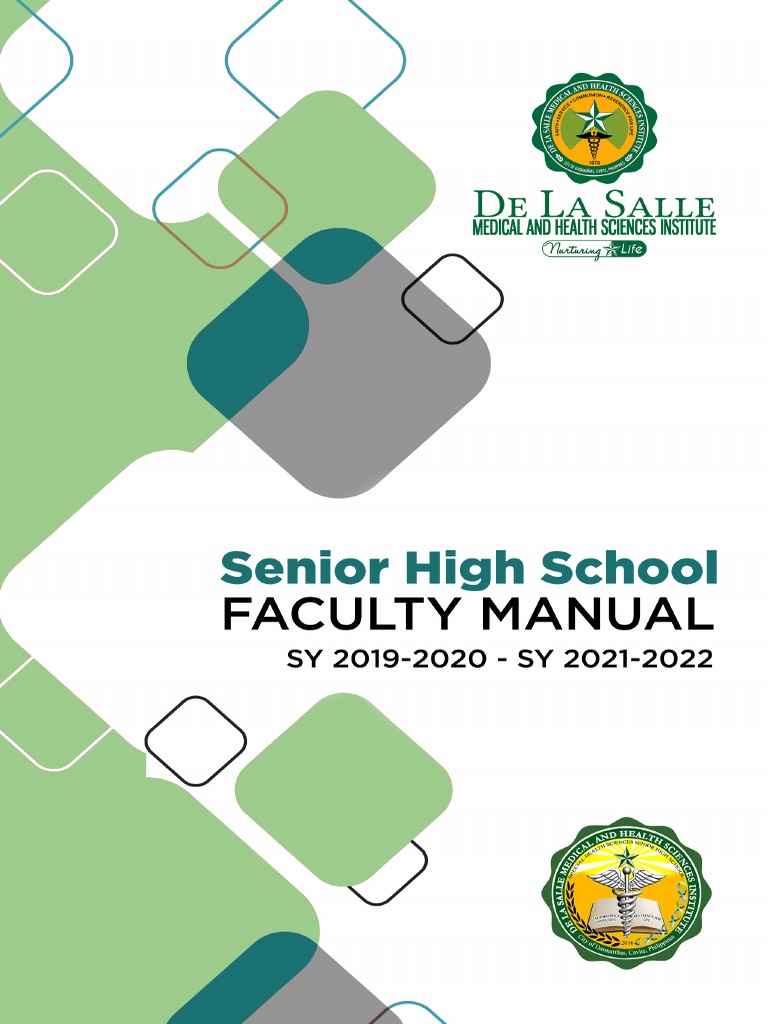 DLSMHSI SHS Faculty Manual 2019-2012 (Web) | PDF | Academic Term | Welfare