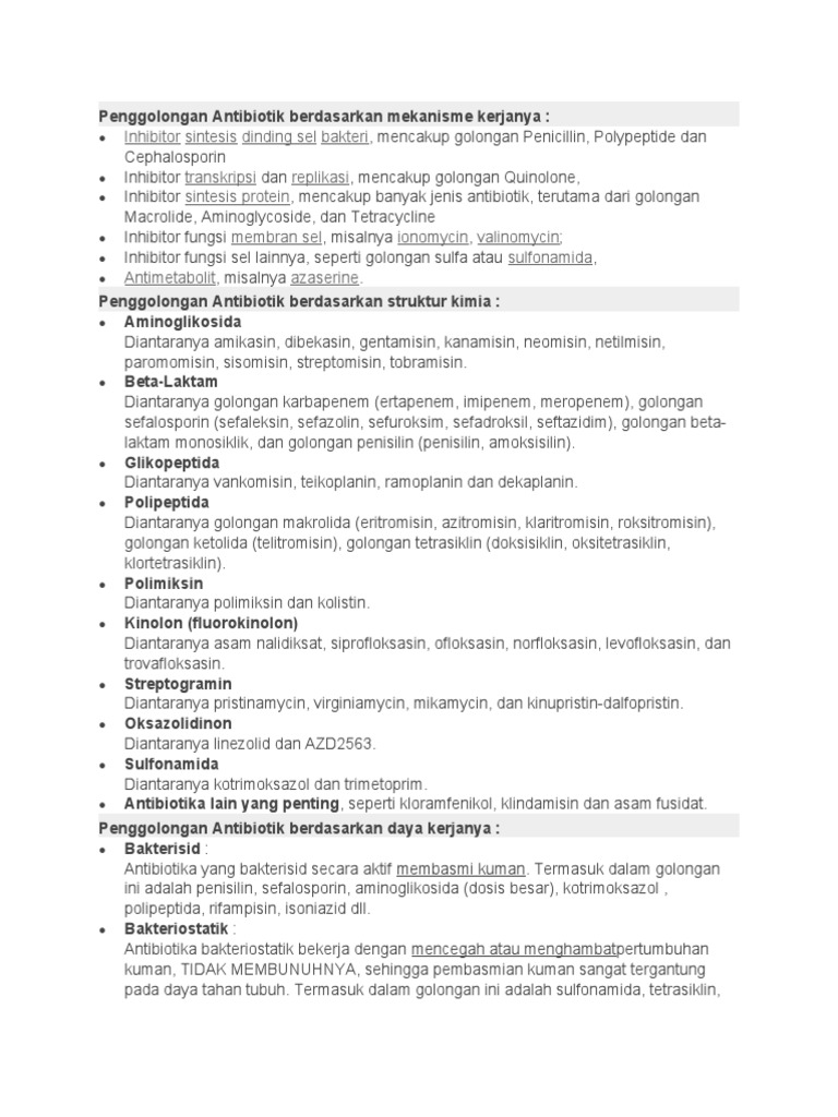 Golongan Antibiotik PDF