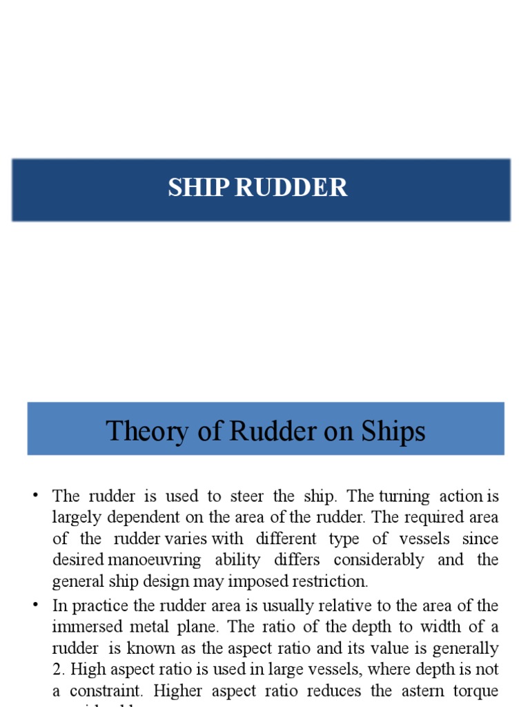 Rudder | PDF | Rudder | Propeller