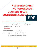 Ecuaciones Diferenciales Lineales Con Coeficientes Constantes No Homogeneas