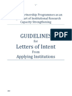 RTPP - Guidelines For Letters of Intent From Applying Instituions