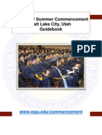 2011 WGU Summer Commencement Salt Lake City, Utah Guidebook