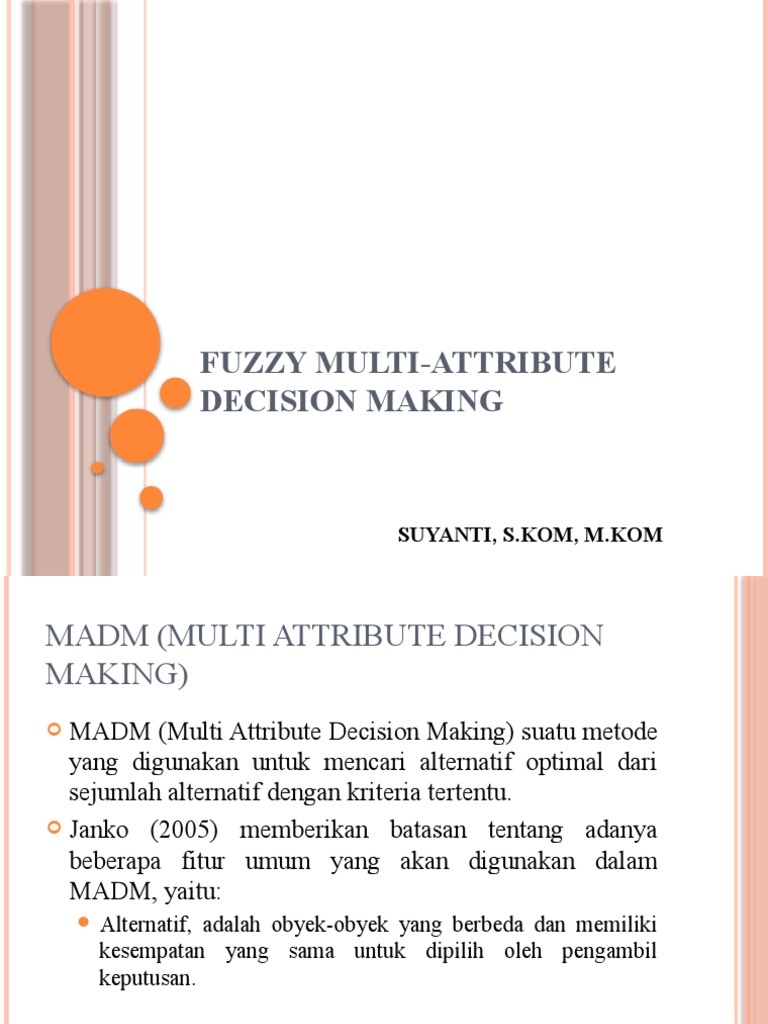 Metode MADM untuk Pengambilan Keputusan | PDF | Komputer