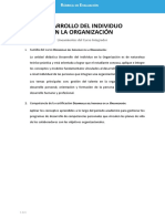 Desarrollo Del Individuo en La Organización - Lineamientos Del Curso 2022 - 02