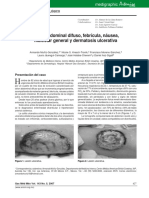 Dolor Abdominal Difuso, Febrícula, Náusea, Malestar General y Dermatosis Ulcerativa