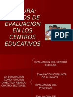 Ambitos de Evaluacion en Los Centros Educativos