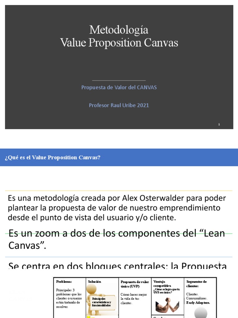 Propuesta de Valor Canvas | PDF | Cliente | Diseño