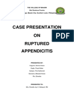 Case Presentation On Ruptured Appendicitis