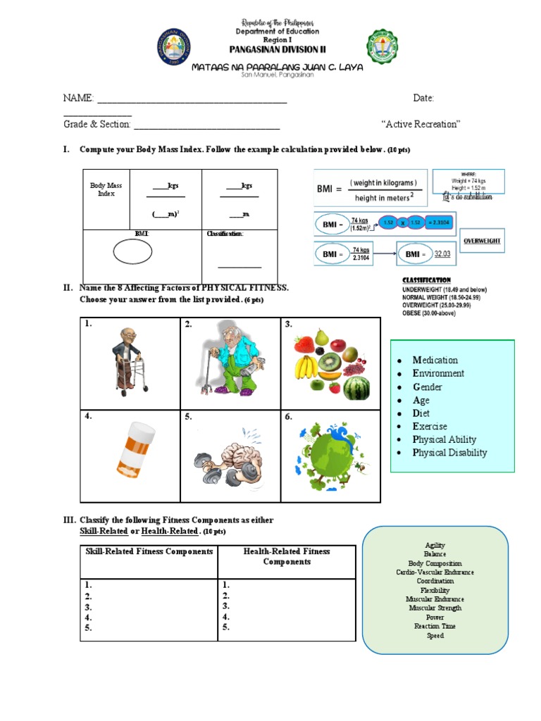 Active Recreation: Fitness Assessment Guide | PDF | Physical Fitness ...