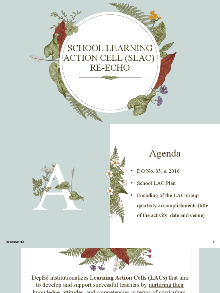 School Learning Action Cell (Slac) | PDF | Learning | Educational ...