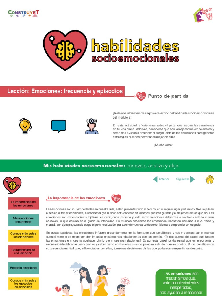 Fases de los episodios emocionales | PDF | Las emociones | Aprendizaje