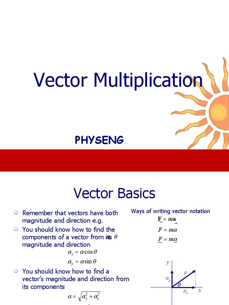 Lesson 3 vector multiplication PDF Angular Momentum Rotation