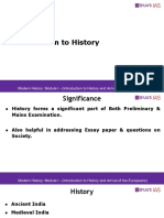 Introduction To History: Modern History: Module I - (Introduction To History and Arrival of The Europeans)