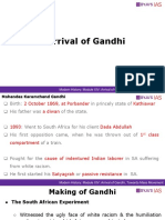 Arrival of Gandhi