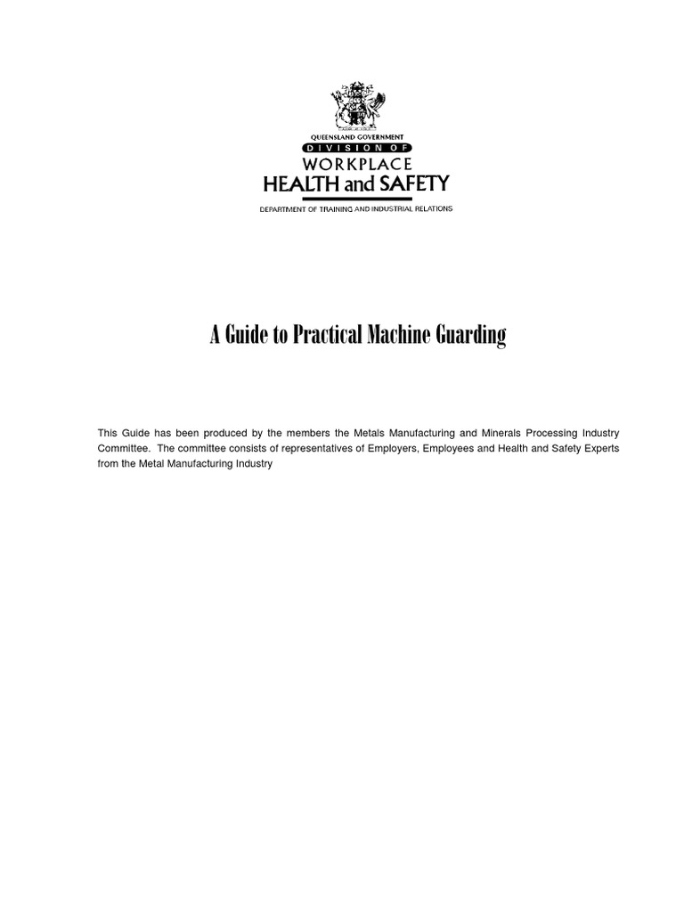 Practical Machine Guarding Guide | PDF | Occupational Safety And Health ...