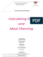 Calculating Diet Meal Planning Activity Tadlip BSN2NC PDF