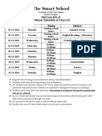 Time Table of I and II