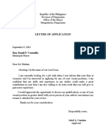 Letter of Application: Hon. Ramil P. Ventenilla