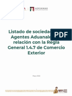 Listado de Agentes Aduanales