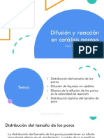 Difusión y Reacción en Catálisis Porosa