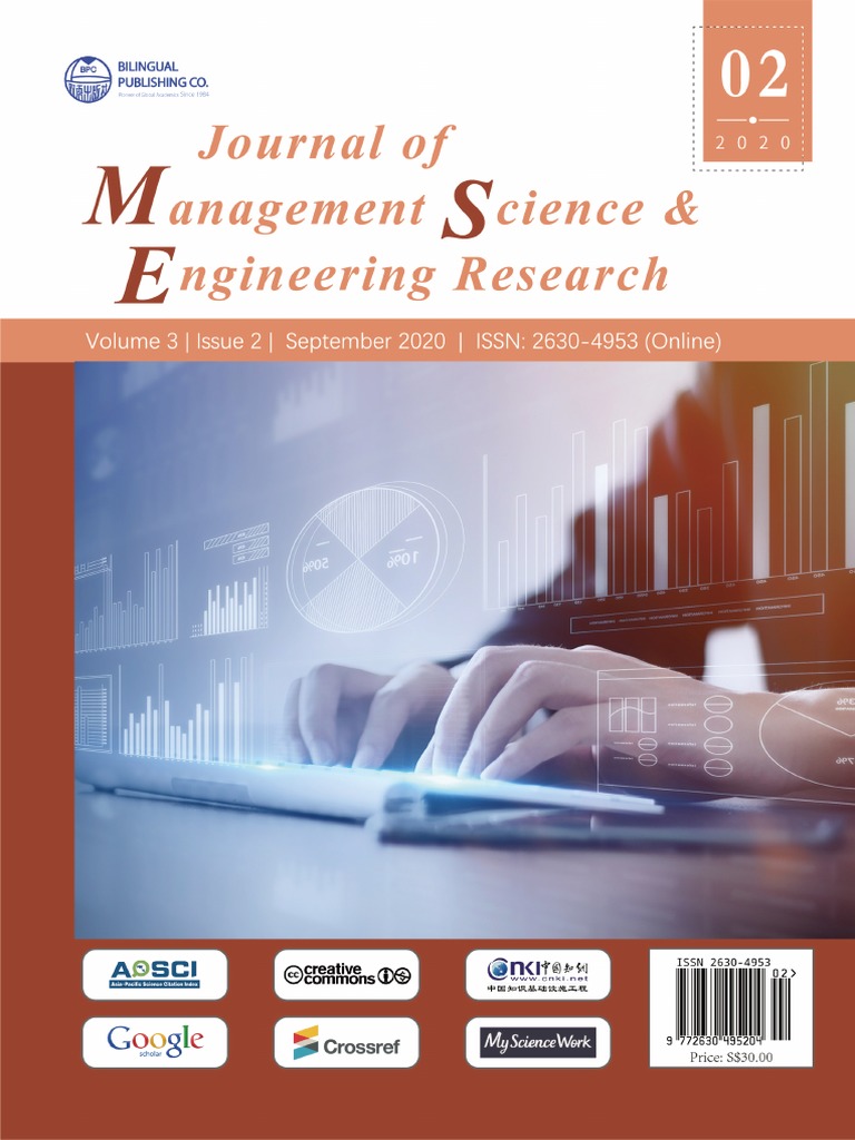 Journal of Management Science & Engineering Research - Vol.3, Iss.2 ...